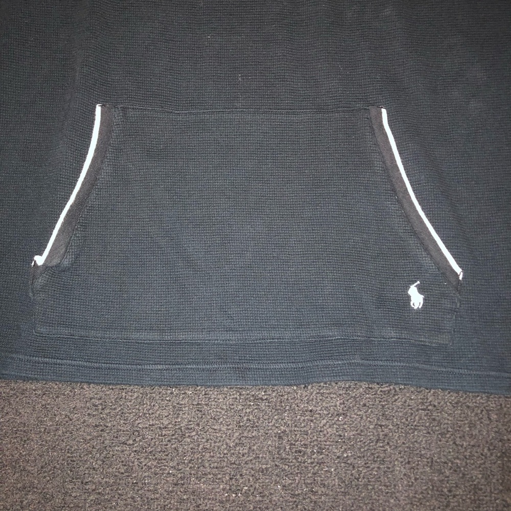 Polo Ralph Lauren. Sleepwear Hoodie. Waffle Knit. Size 2XL. Dark Navy Blue Color - Picture 2 of 14